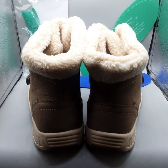 Orthofeet Florence Boots Women's 11.5W Brown Taupe Suede Ankle - Picture 5 of 10